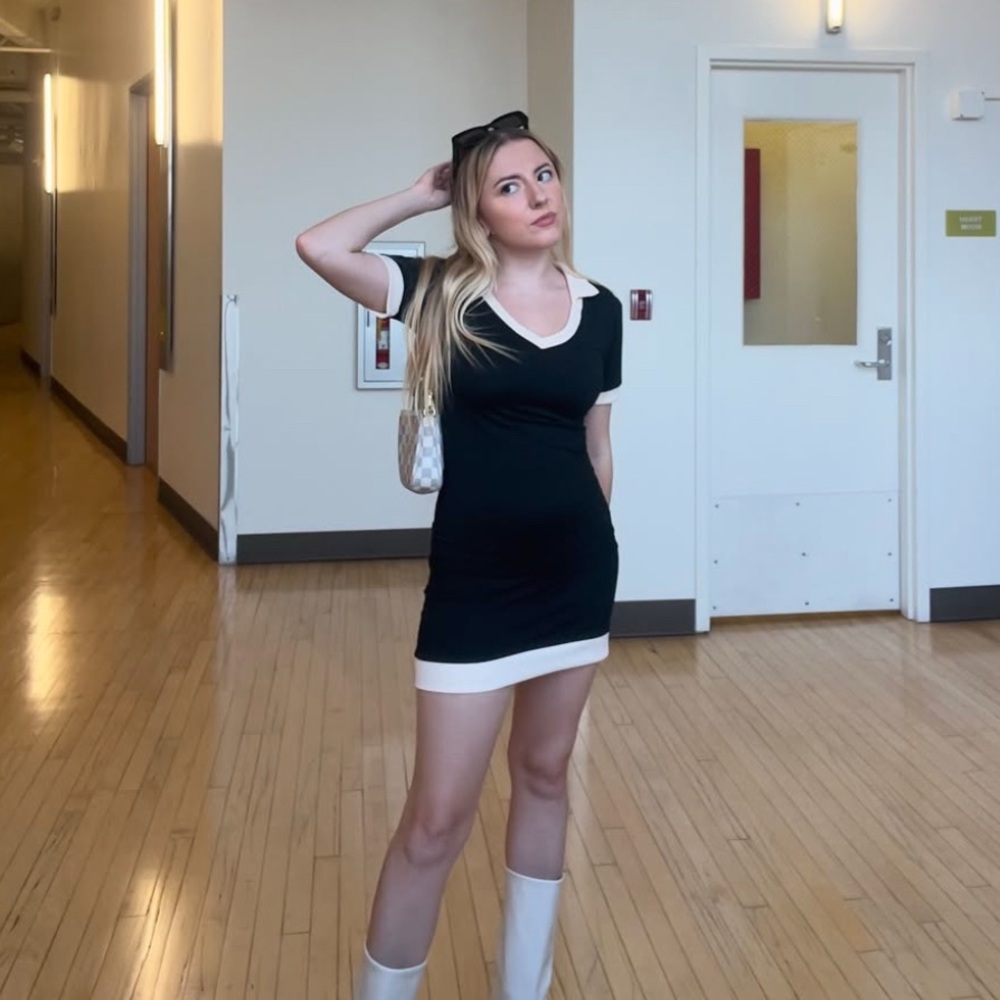 Black and Cream Dress